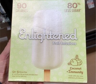 Enlightened Coconut Fruit And Dairy Bars packaging