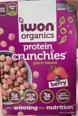 Iwon Organics Berry Protein Crunchies packaging