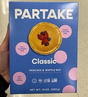 Partake Classic Pancake & Waffle Mix packaging