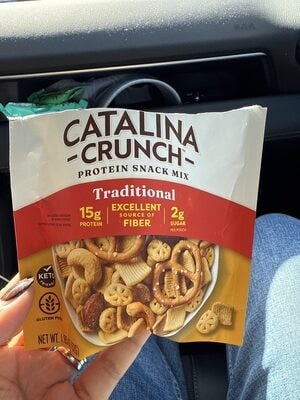 Catalina Crunch Keto Friendly Traditional Crunch Protein Snack Mix packaging