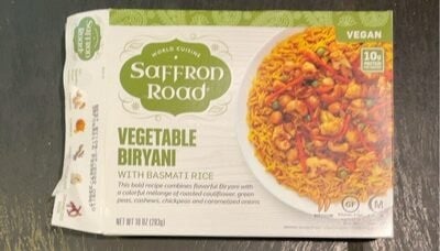 Saffron Road Vegetable Biryani With Basmati Rice packaging