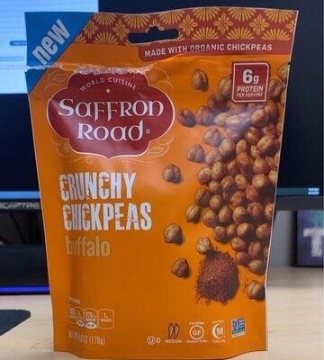 Saffron Road Buffalo Crunchy Chickpeas packaging