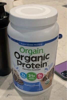Orgain Organic Protein Powder, Cookies'n Cream packaging