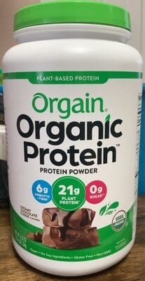 Orgain Organic Protein Powder, Creamy Chocolate Fudge packaging