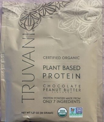 Truvani Chocolate Peanut Butter Protein Powder package