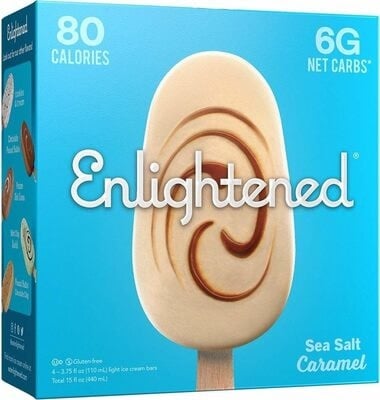 Enlightened Sea Salt Caramel Light Ice Cream Bars packaging