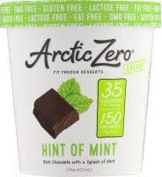 Arctic Zero Hint Of Mint Non-Dairy Frozen Dessert package