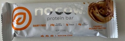No Cow Chunky Peanut Butter Flavored Protein Bar packaging