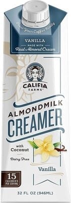 Califia Farms Dairy Free French Vanilla Almond Milk Coffee Creamer packaging