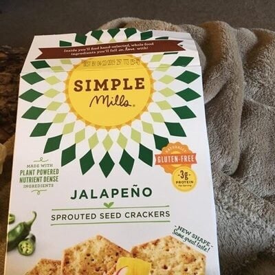 Simple Mills Jalapeno Sprouted Seed Crackers packaging