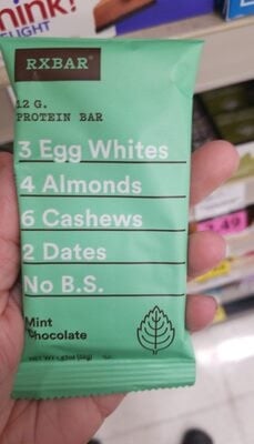 Rxbar Mint Chocolate Protein Bar packaging