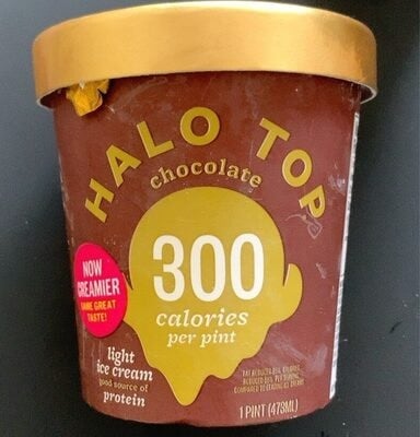 Halo Top Chocolate Light Ice Cream package