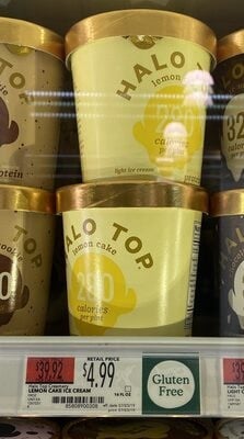 Halo Top Lemon Cake Light Ice Cream package
