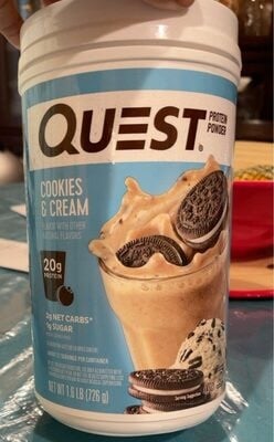 Quest Cookies & Cream Protein Powder packaging