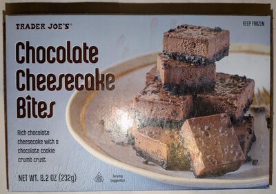 Trader Joe's Chocolate Cheesecake Bites packaging
