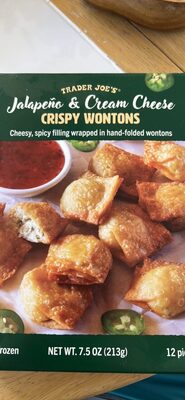 Trader Joe's Jalapeño & Cream Cheese Crispy Wontons packaging
