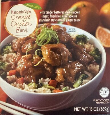 Trader Joe's Mandarin Style Orange Chicken Bowl packaging