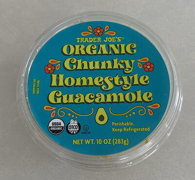 Trader Joe's Organic Chunky Homestyle Guacamole package