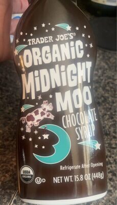 Trader Joe's Organic Midnight Moo Chocolate Syrup package
