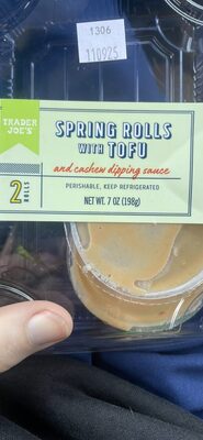 Trader Joe's Spring Rolls With Tofu packaging